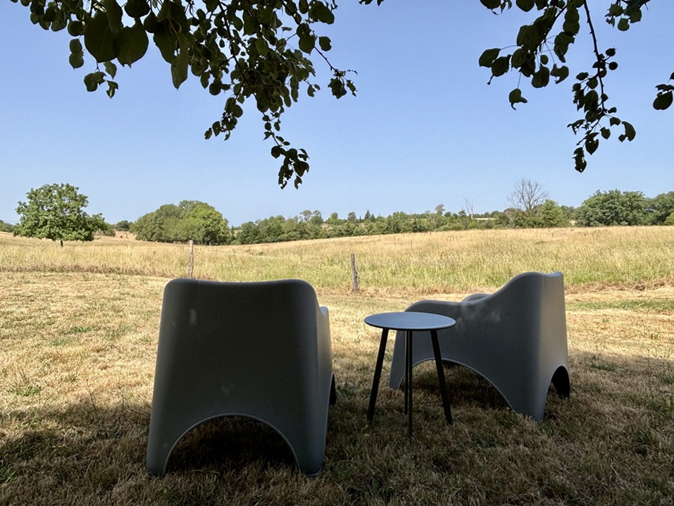 Tent loungeset uitzicht