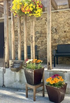 Bloempotten veranda