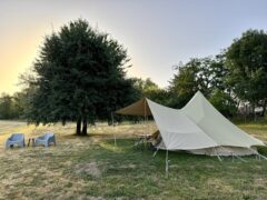 Tent zijkant uitzicht